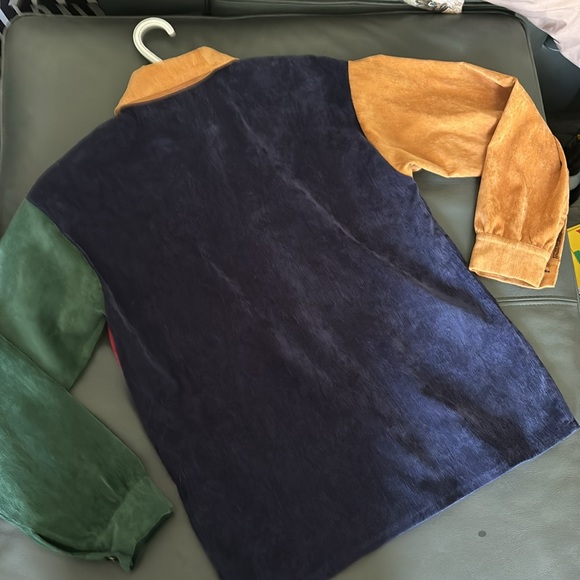 Velvet colour block button up - Picture 3 of 3